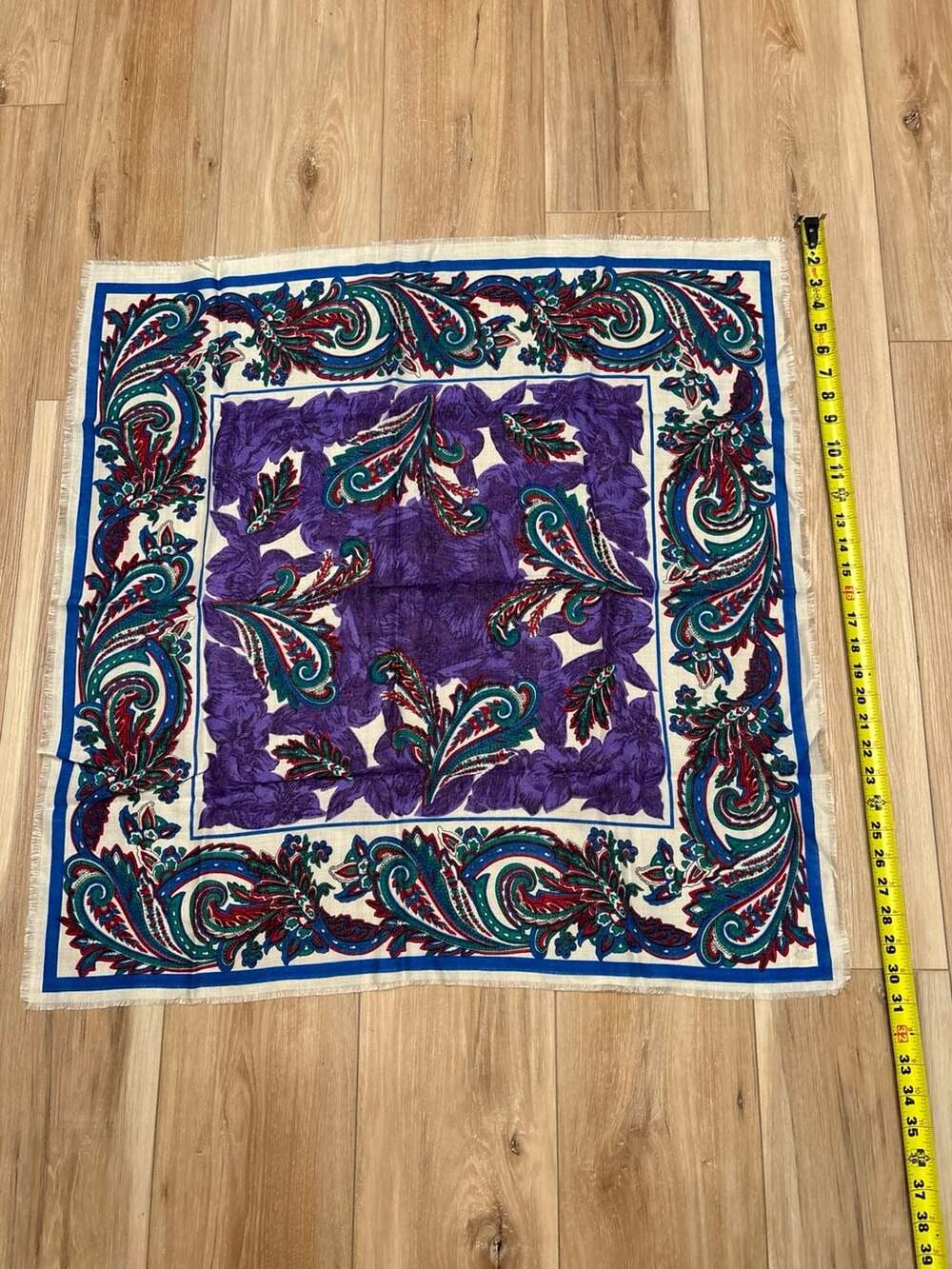 Accessory Street Vintage Paisley Scarf Red Blue Green Wool